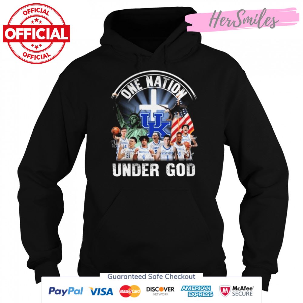 Kentucky Wildcats one nation under god american flag signatures shirt Kentucky Wildcats one nation under god american flag signatures shirt