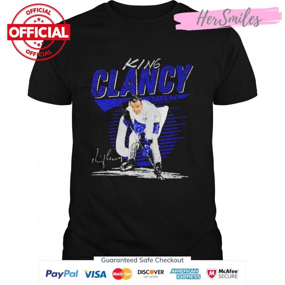 King Clancy Toronto Maple Leafs Comet signature shirt