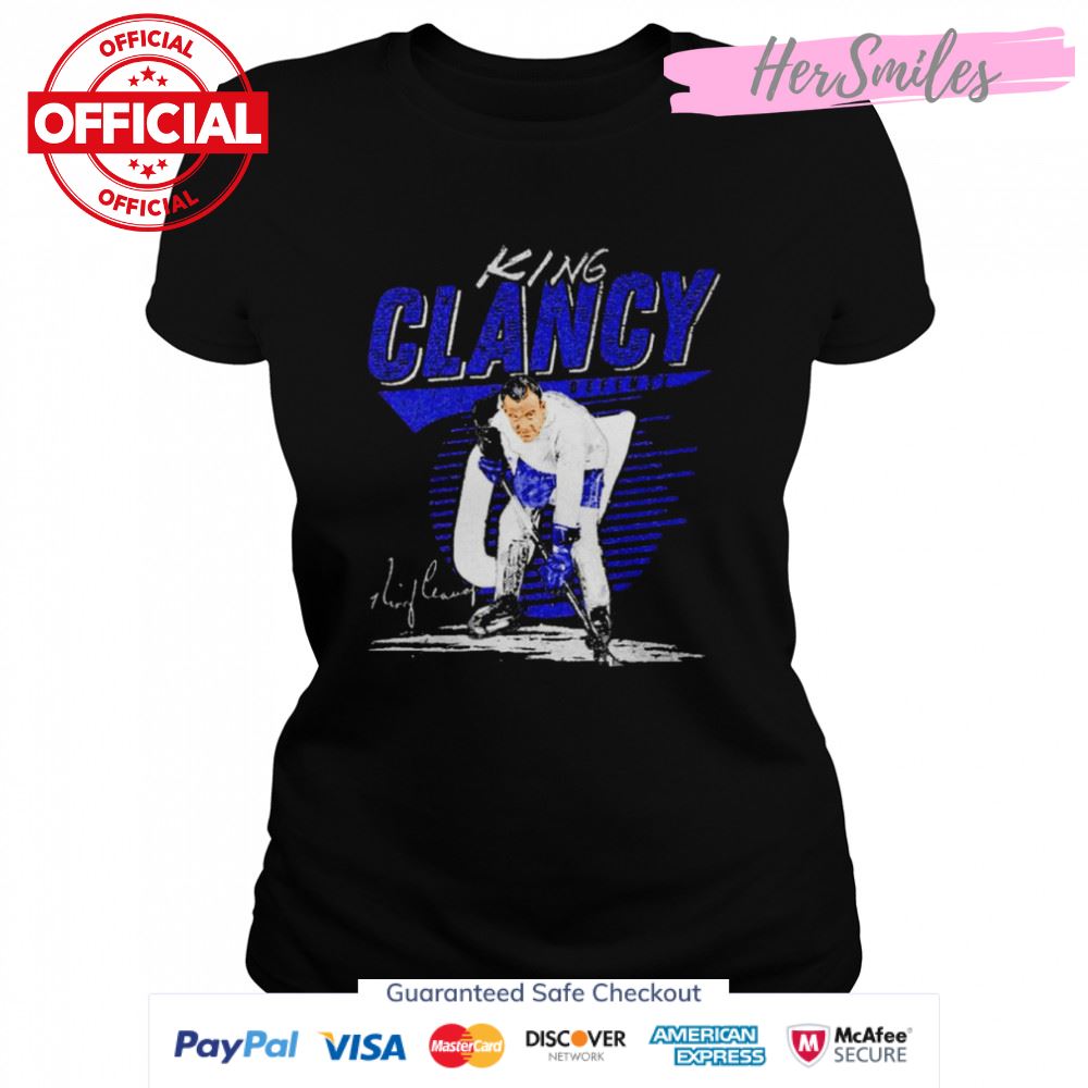 King Clancy Toronto Maple Leafs Comet signature shirt