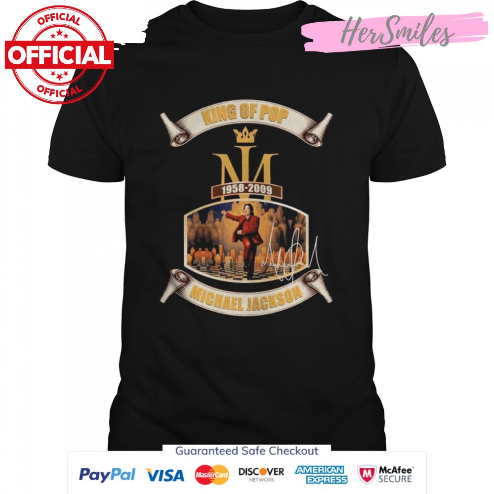 King Of Pop 1958-2009 Michael Jackson Signatures Shirt