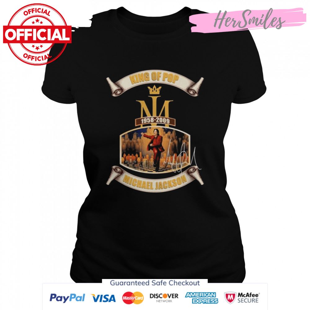 King Of Pop 1958-2009 Michael Jackson Signatures Shirt