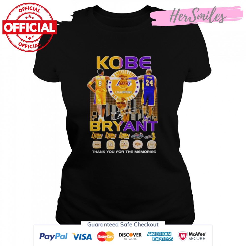 Kobe Bryant thank you for the memories signature T-shirt