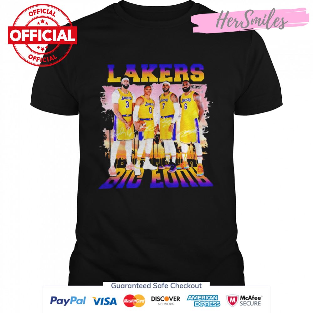 Lakers Big Four signatures 2022 T-shirt