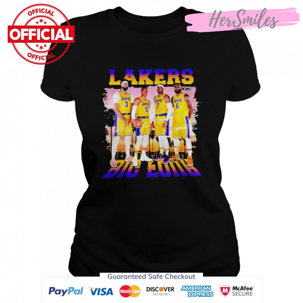 Lakers Big Four signatures 2022 T-shirt