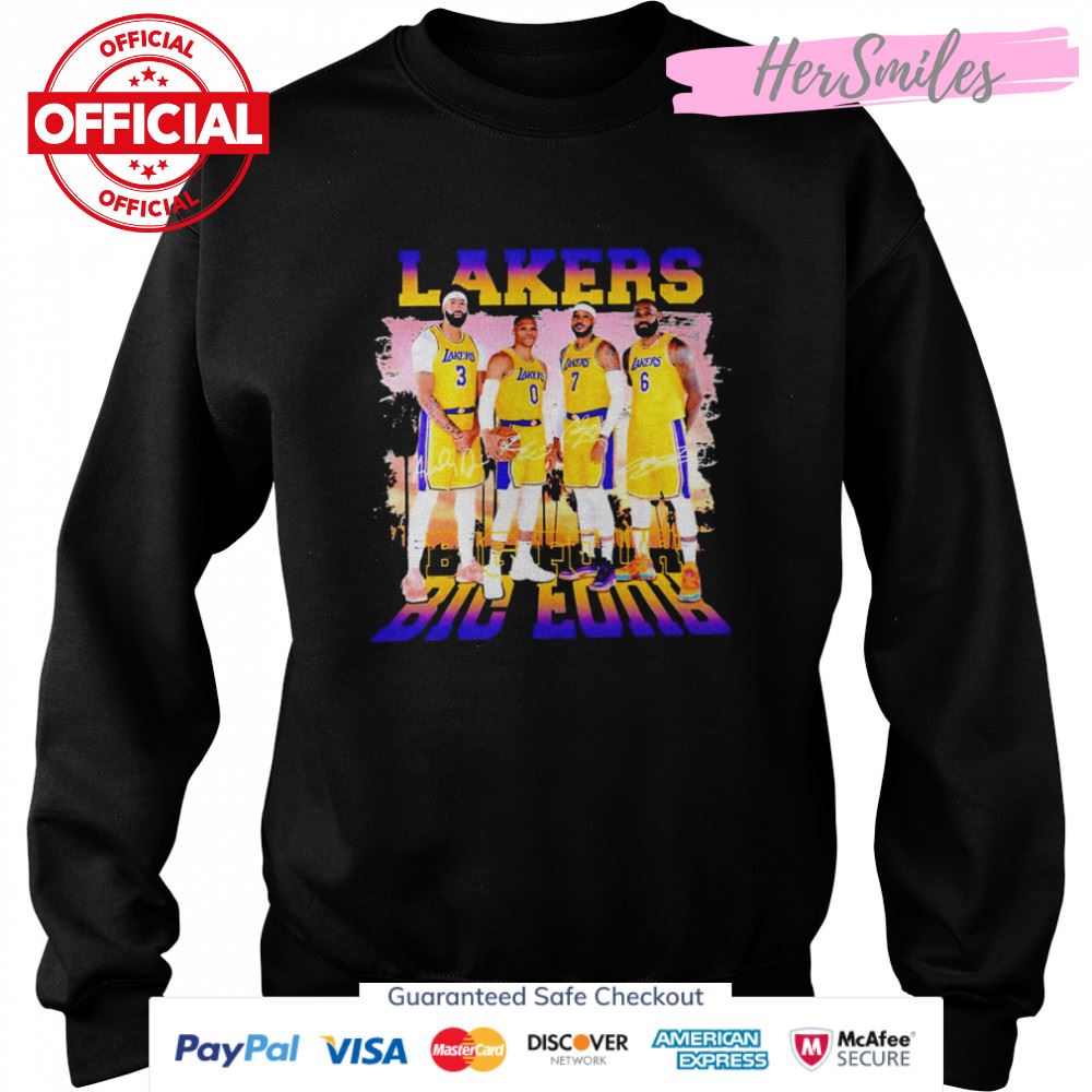 Lakers Big Four signatures 2022 T-shirt Lakers Big Four signatures 2022 T-shirt