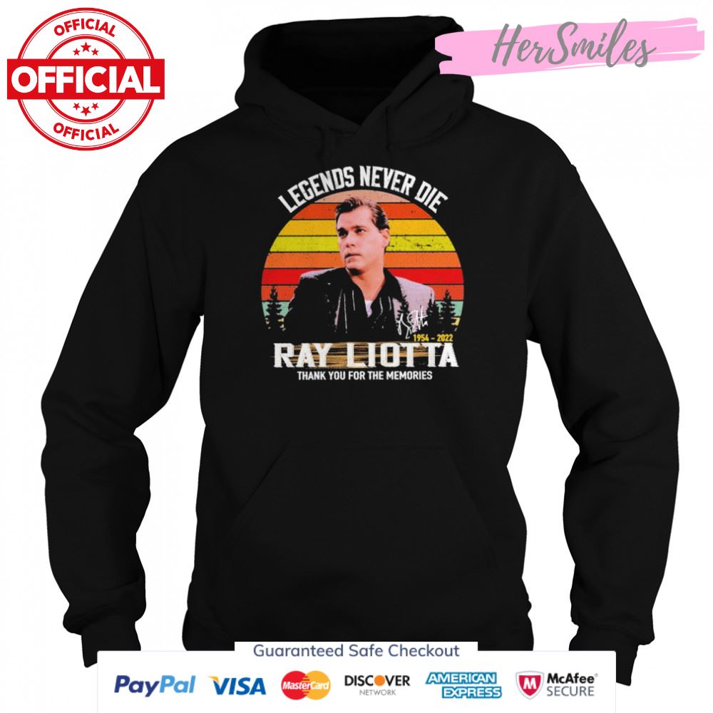 Legends never die 1954 2022 Ray Liotta thank you for the memories signature vintage shirt Legends never die 1954 2022 Ray Liotta thank you for the memories signature vintage shirt
