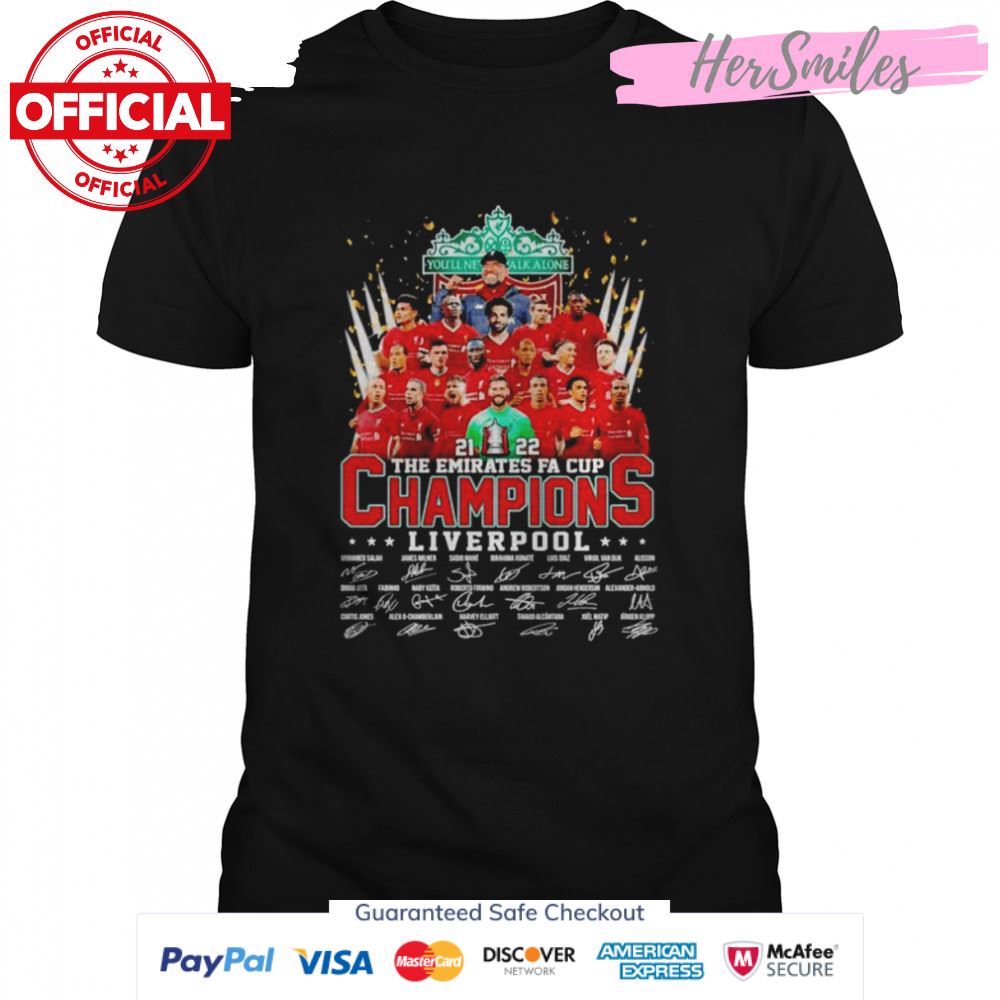 Liverpool 2022 The Emirates FA Cup Champions signatures shirt