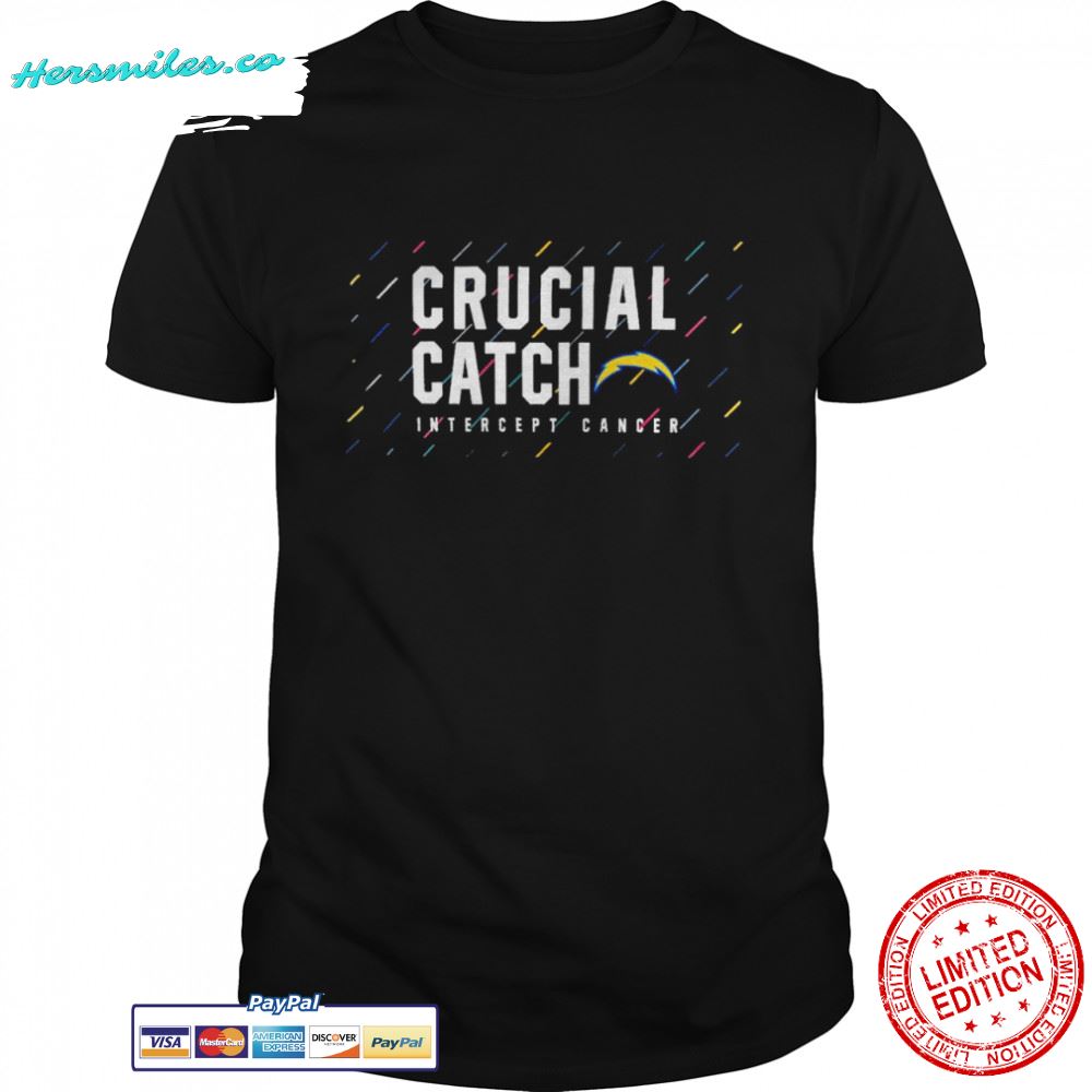 Los Angeles Chargers 2021 crucial catch intercept cancer shirt