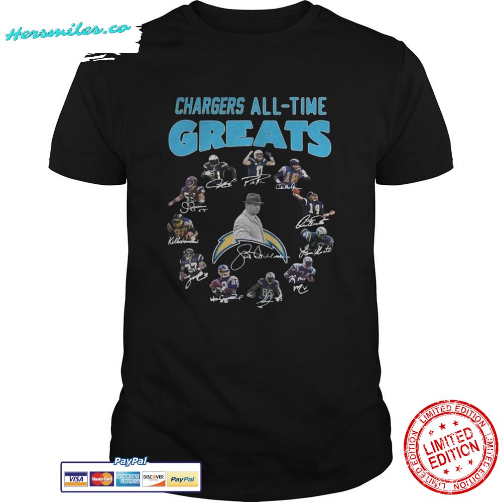 Los Angeles Chargers Players All Time Greats Signatures shirt