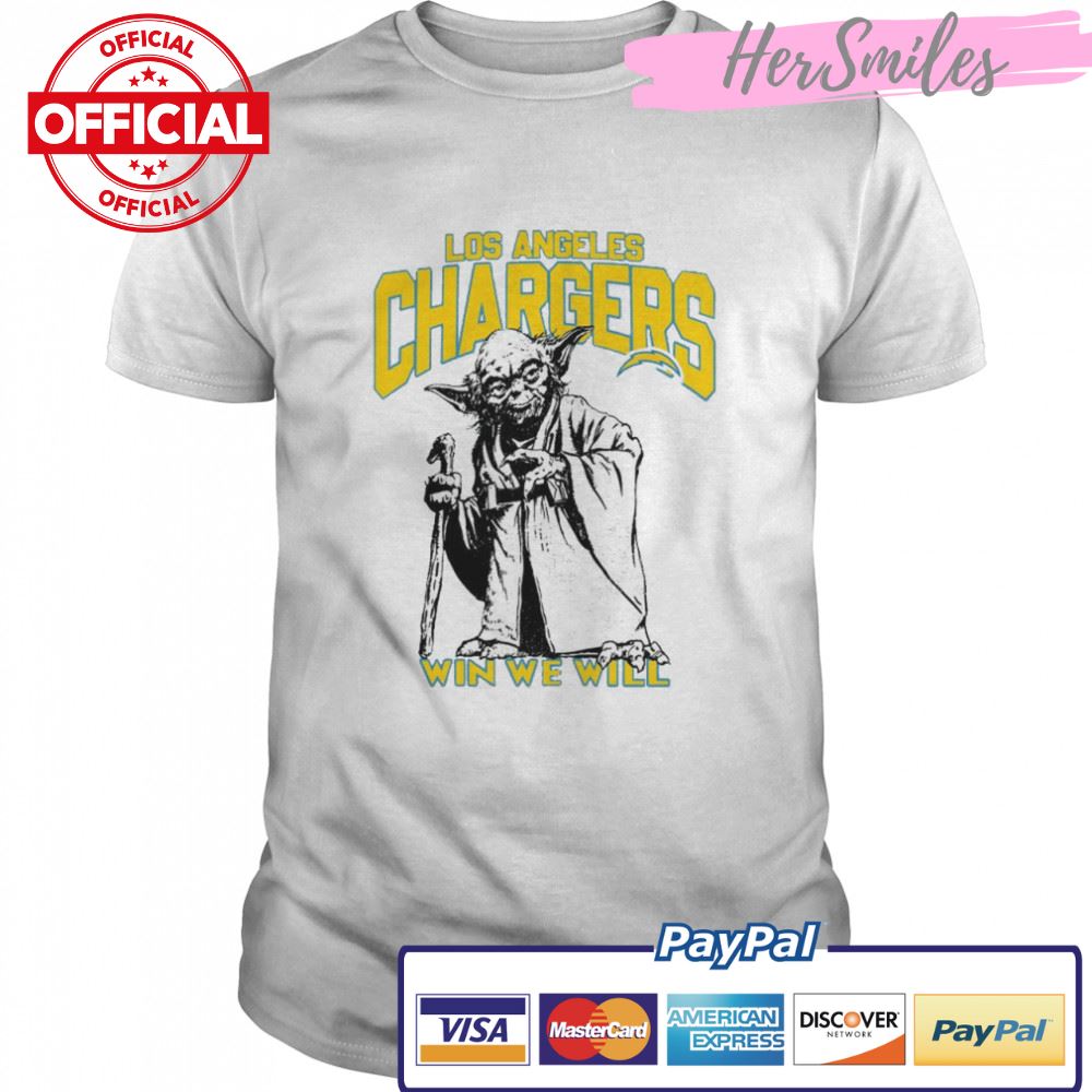 Los Angeles Chargers Star Wars Yoda Win We Will T- shirt