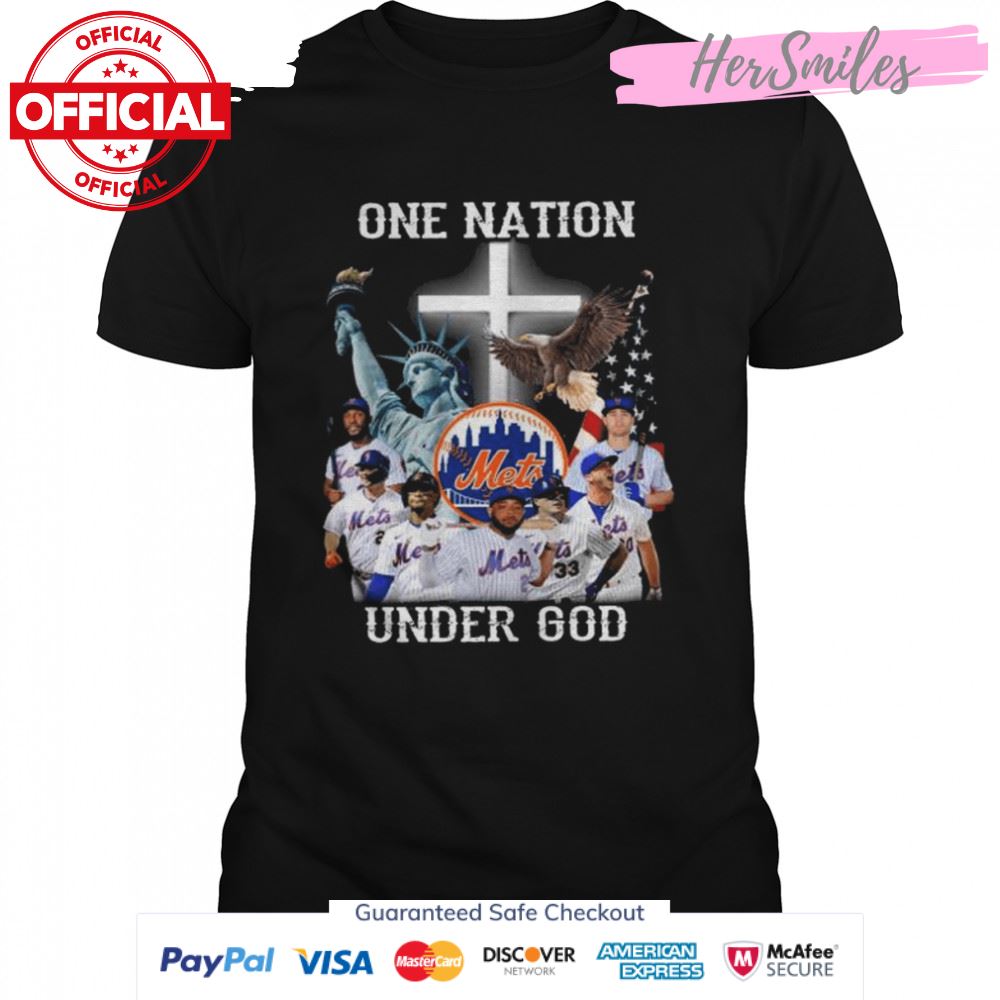Los Angeles Mets one nation under god American flag signatures shirt
