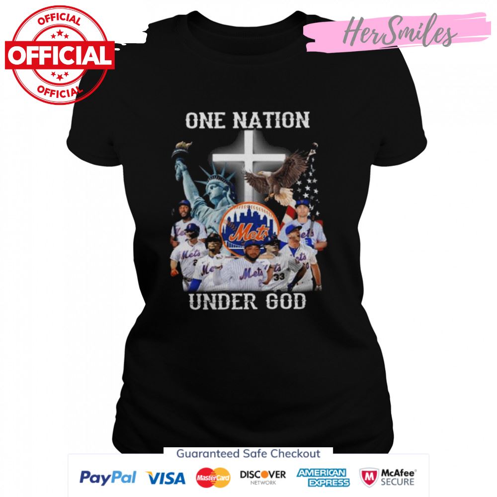 Los Angeles Mets one nation under god American flag signatures shirt