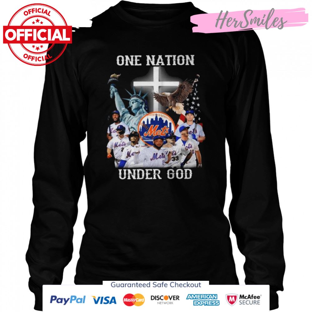 Los Angeles Mets one nation under god American flag signatures shirt Los Angeles Mets one nation under god American flag signatures shirt