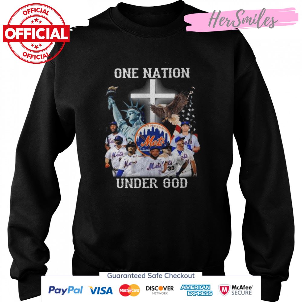 Los Angeles Mets one nation under god American flag signatures shirt Los Angeles Mets one nation under god American flag signatures shirt