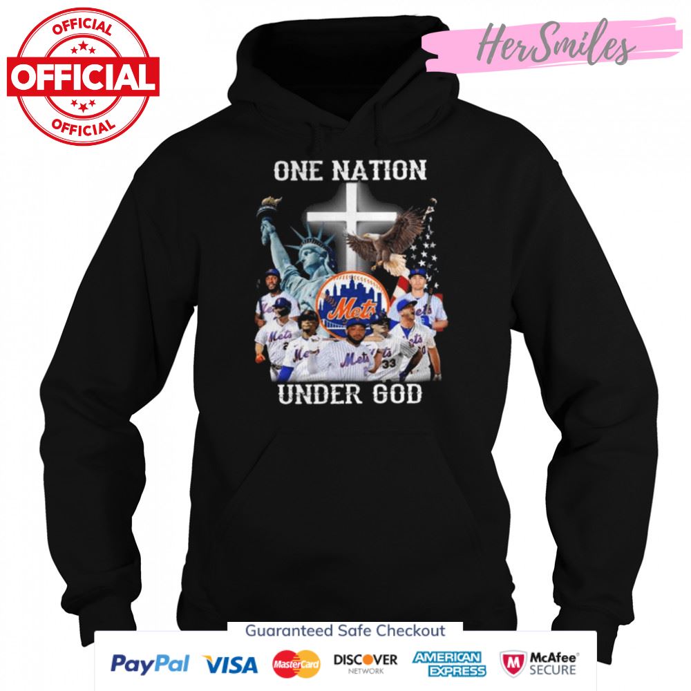 Los Angeles Mets one nation under god American flag signatures shirt Los Angeles Mets one nation under god American flag signatures shirt