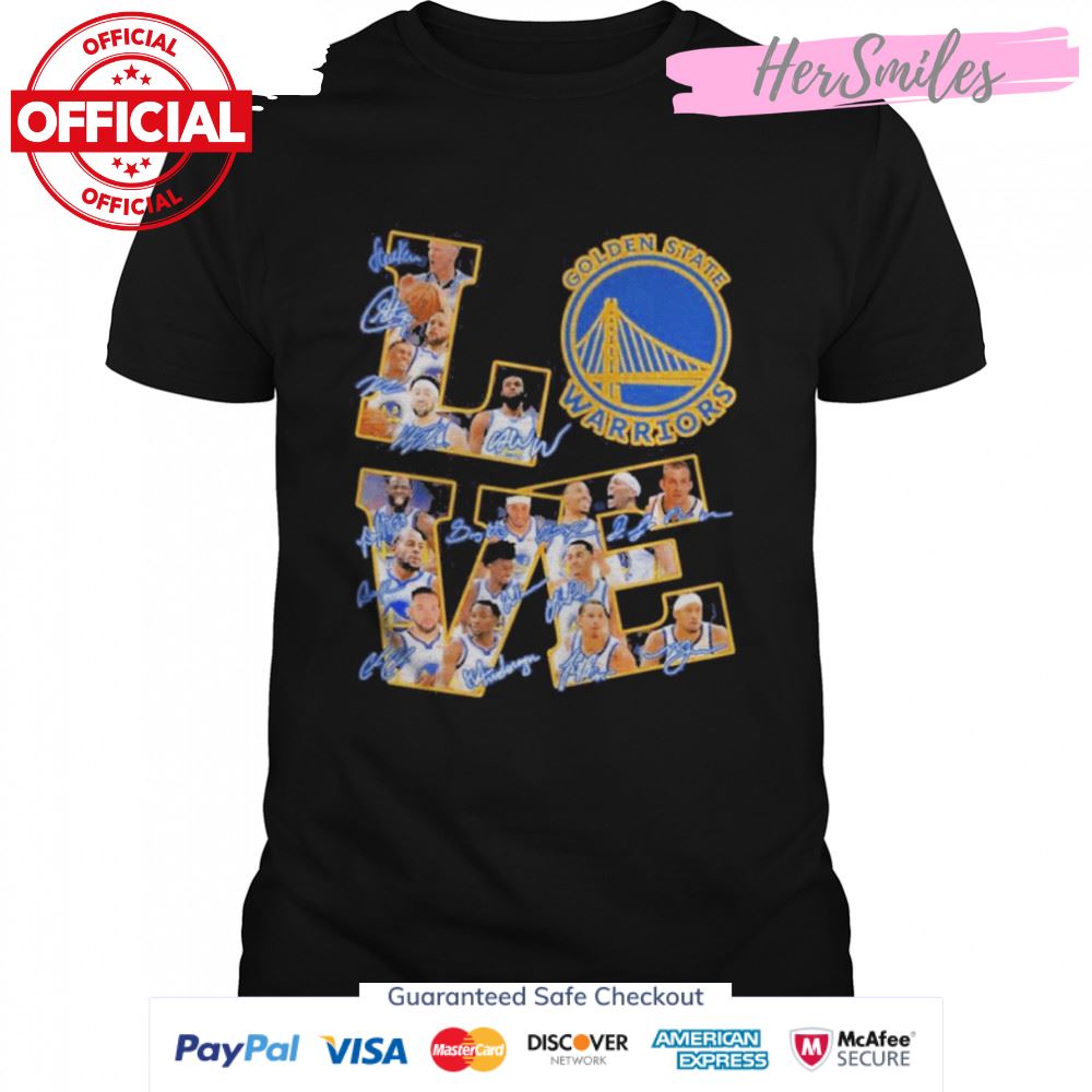 Love Golden State Warriors NBA Team Signatures Shirt