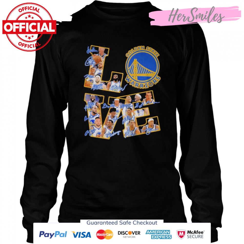 Love Golden State Warriors NBA Team Signatures Shirt Love Golden State Warriors NBA Team Signatures Shirt