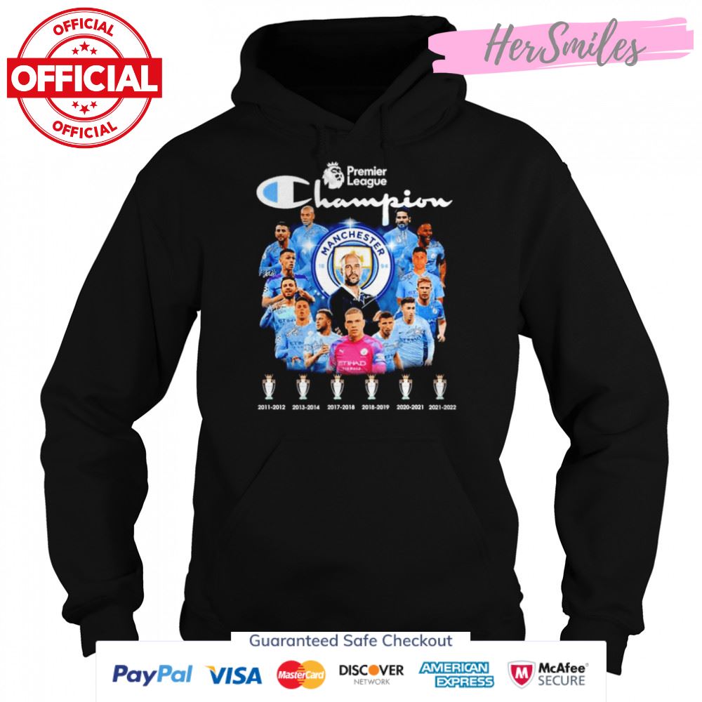Manchester City Premier League Champion signatures shirt Manchester City Premier League Champion signatures shirt
