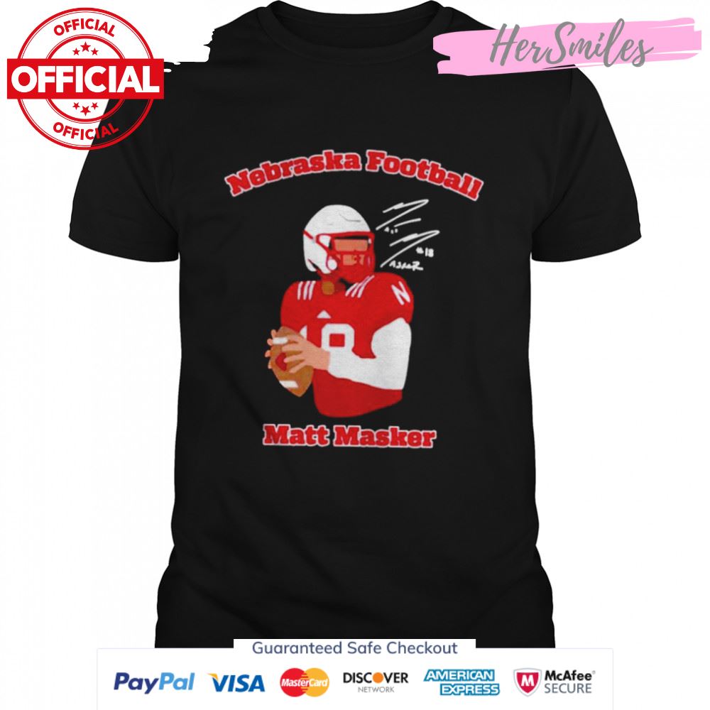 Matt Masker Nebraska football signature shirt