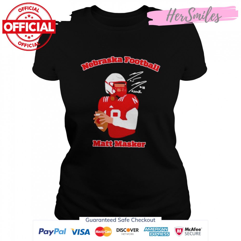 Matt Masker Nebraska football signature shirt