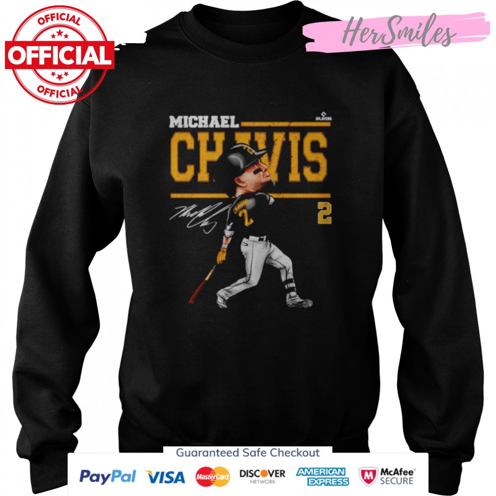 Michael Chavis Pittsburgh Cartoon Baseball Signatures Shirt Michael Chavis Pittsburgh Cartoon Baseball Signatures Shirt