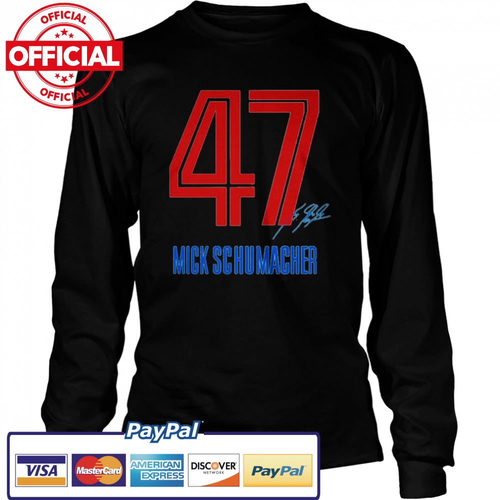 Mick Schumacher 47 Haas F1 signature shirt Mick Schumacher 47 Haas F1 signature shirt