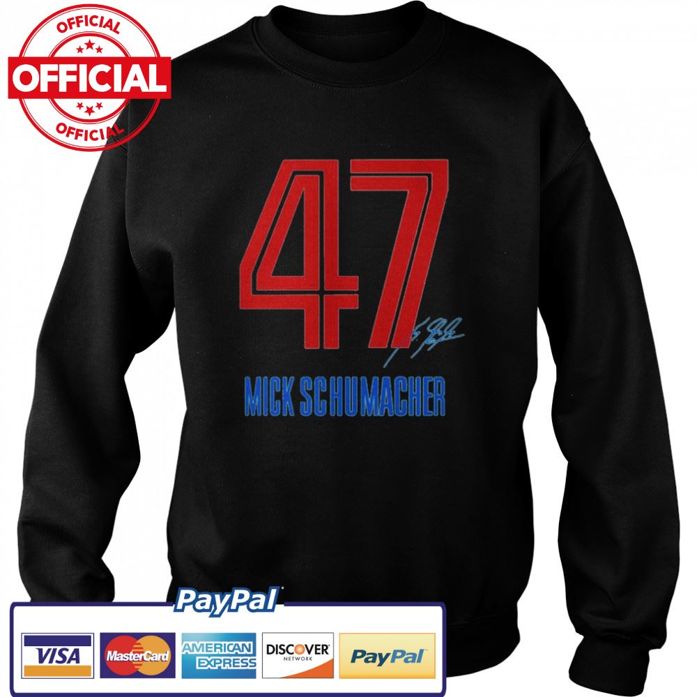 Mick Schumacher 47 Haas F1 signature shirt Mick Schumacher 47 Haas F1 signature shirt