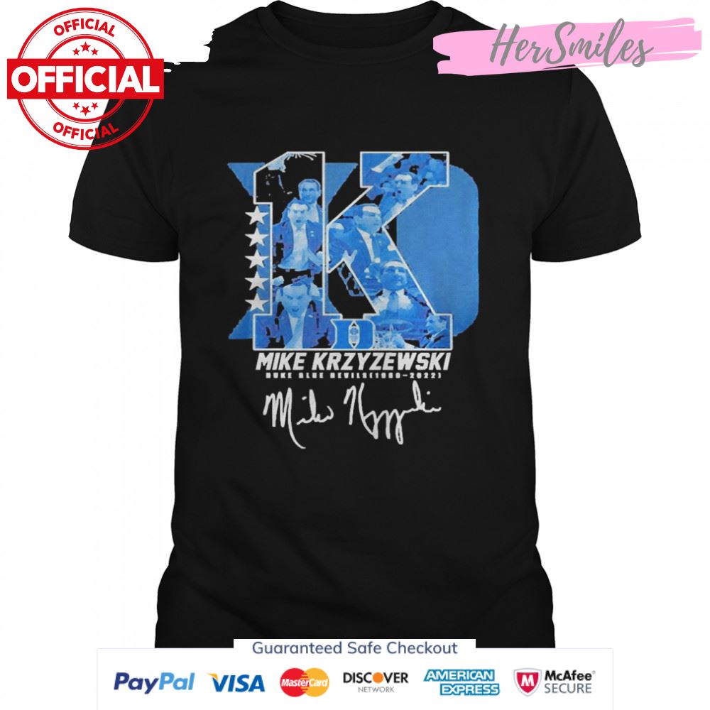 Mike Krzyzewski Duke Blue Devils 1980-2021 Signature Shirt