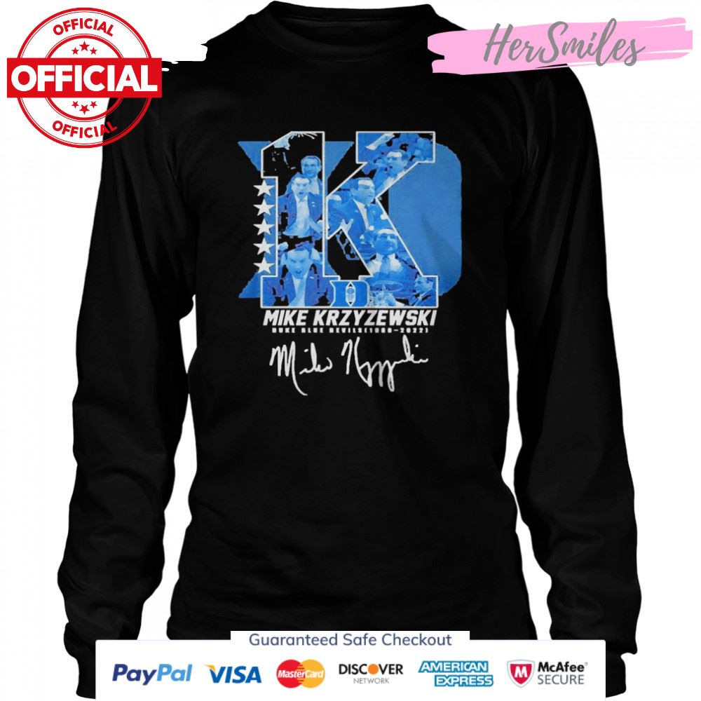 Mike Krzyzewski Duke Blue Devils 1980-2021 Signature Shirt Mike Krzyzewski Duke Blue Devils 1980-2021 Signature Shirt