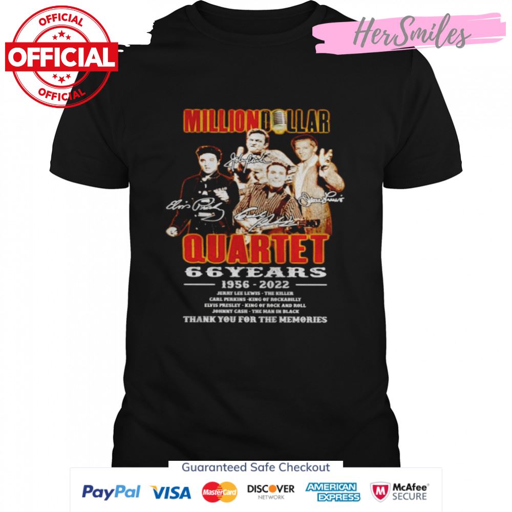 Million Dollar quartet 66 years 1956 2022 signatures shirt
