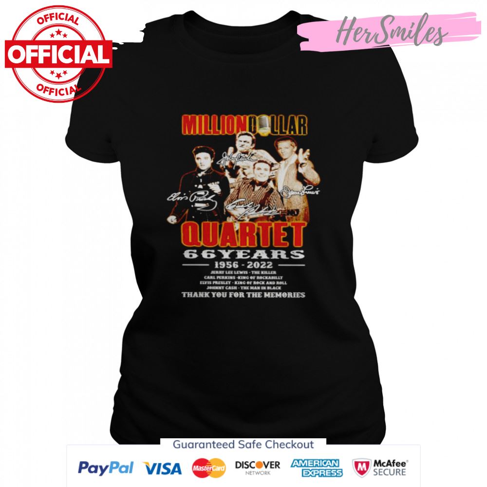 Million Dollar quartet 66 years 1956 2022 signatures shirt