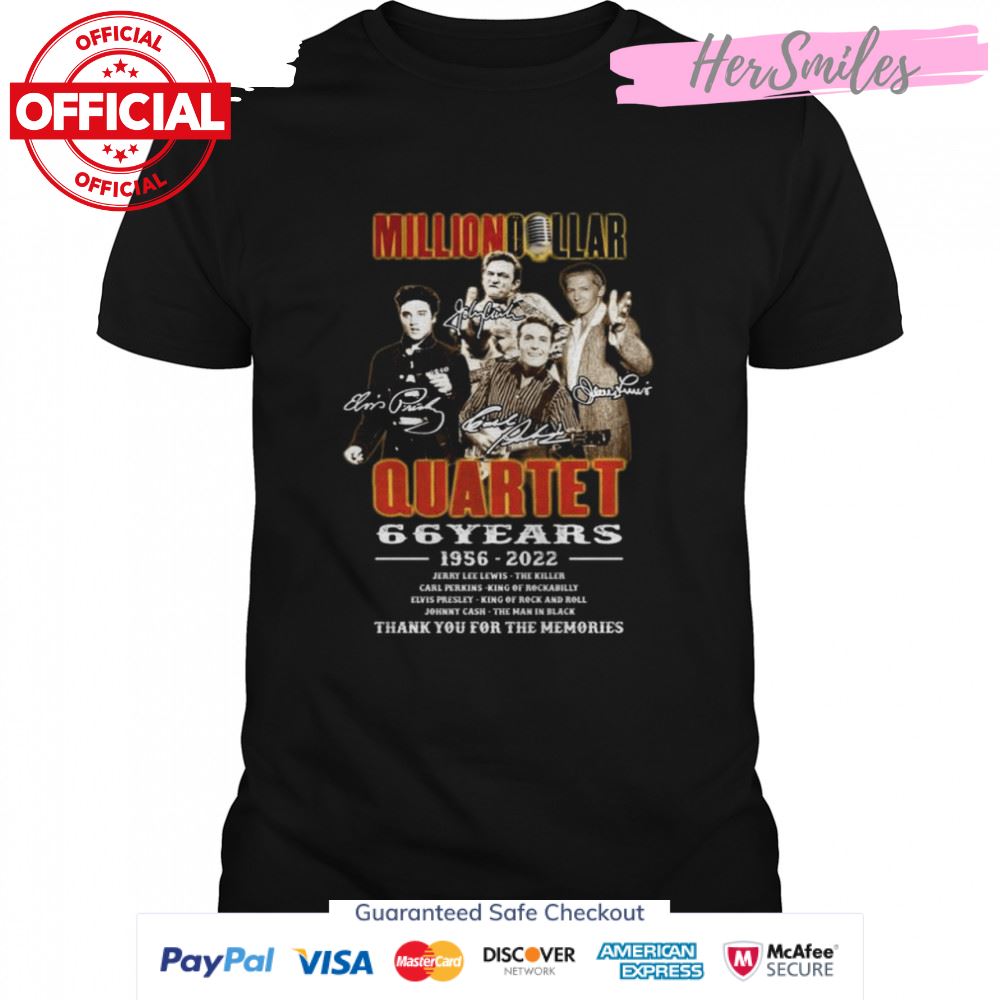 Million Dollar Quartet 66 years 1956 2022 thank you for the memories signatures shirt