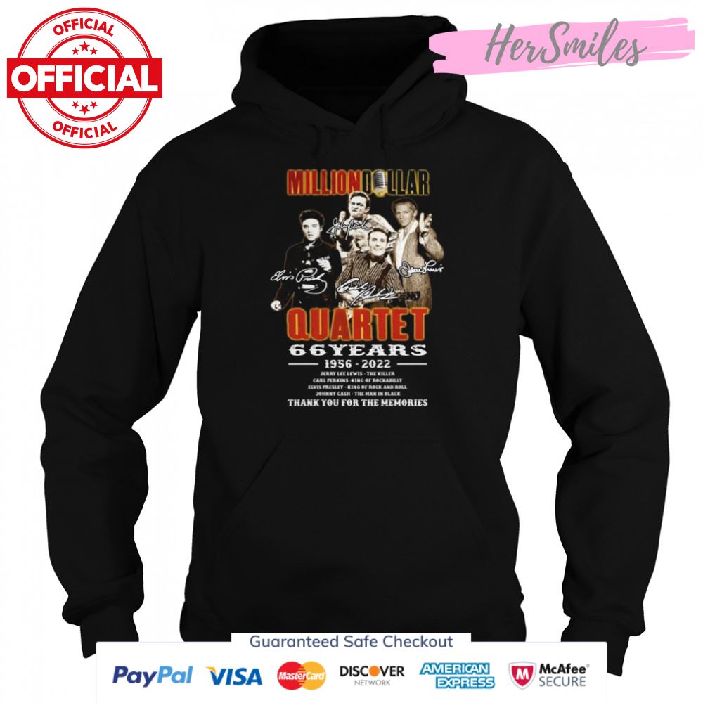 Million Dollar Quartet 66 years 1956 2022 thank you for the memories signatures shirt Million Dollar Quartet 66 years 1956 2022 thank you for the memories signatures shirt