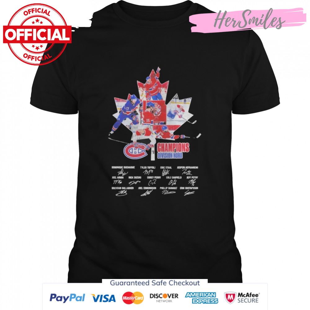 Montreal Canadiens Champions Division Nord signature shirt