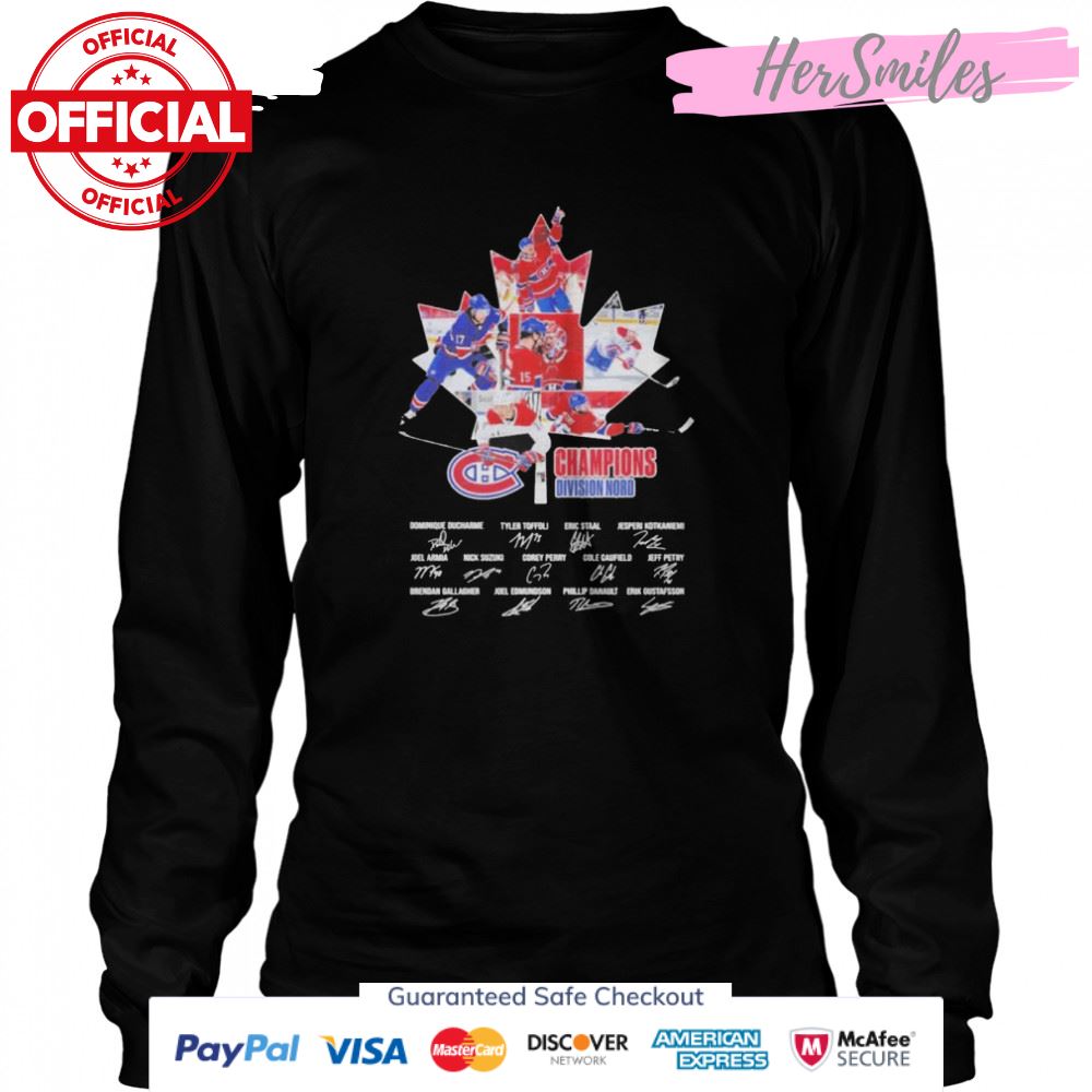 Montreal Canadiens Champions Division Nord signature shirt Montreal Canadiens Champions Division Nord signature shirt