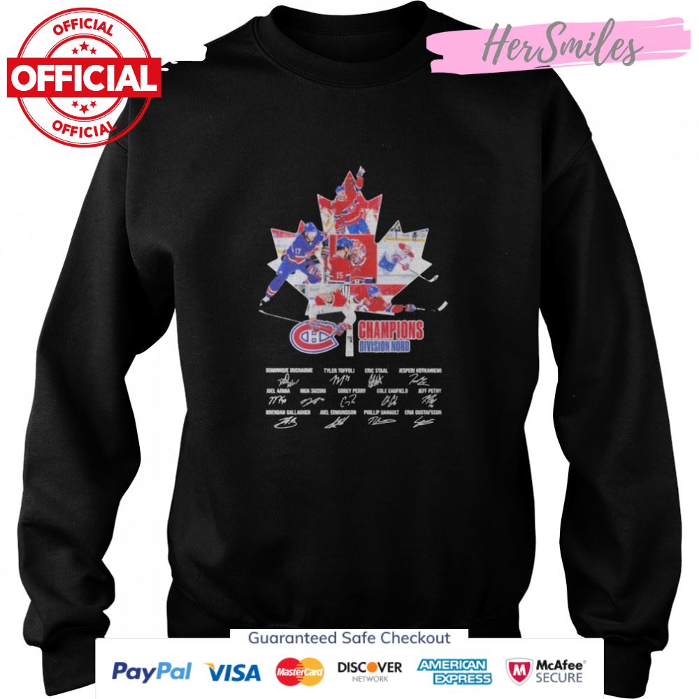 Montreal Canadiens Champions Division Nord signature shirt Montreal Canadiens Champions Division Nord signature shirt