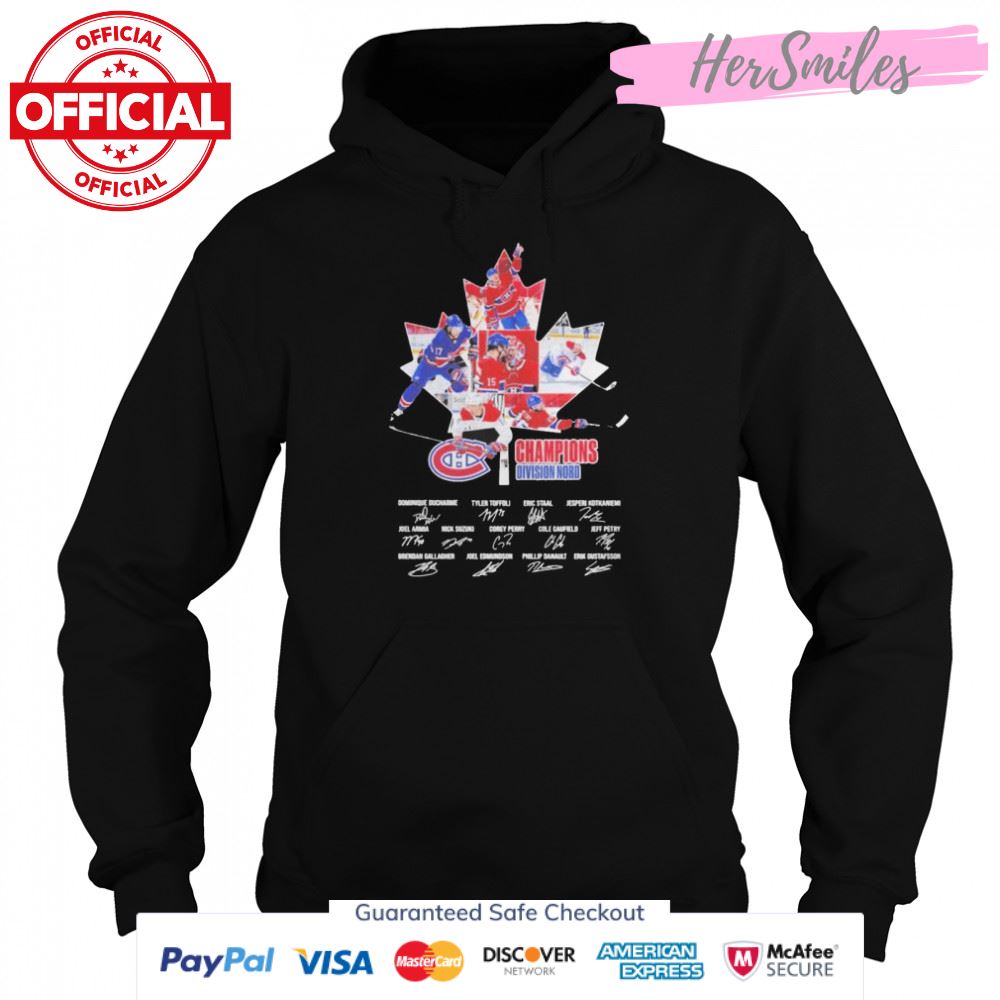Montreal Canadiens Champions Division Nord signature shirt Montreal Canadiens Champions Division Nord signature shirt
