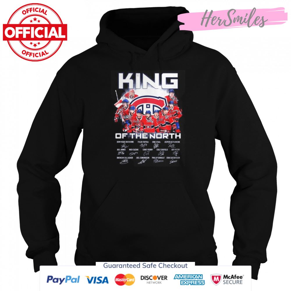 Montreal Canadiens king of the North signatures 2022 shirt Montreal Canadiens king of the North signatures 2022 shirt