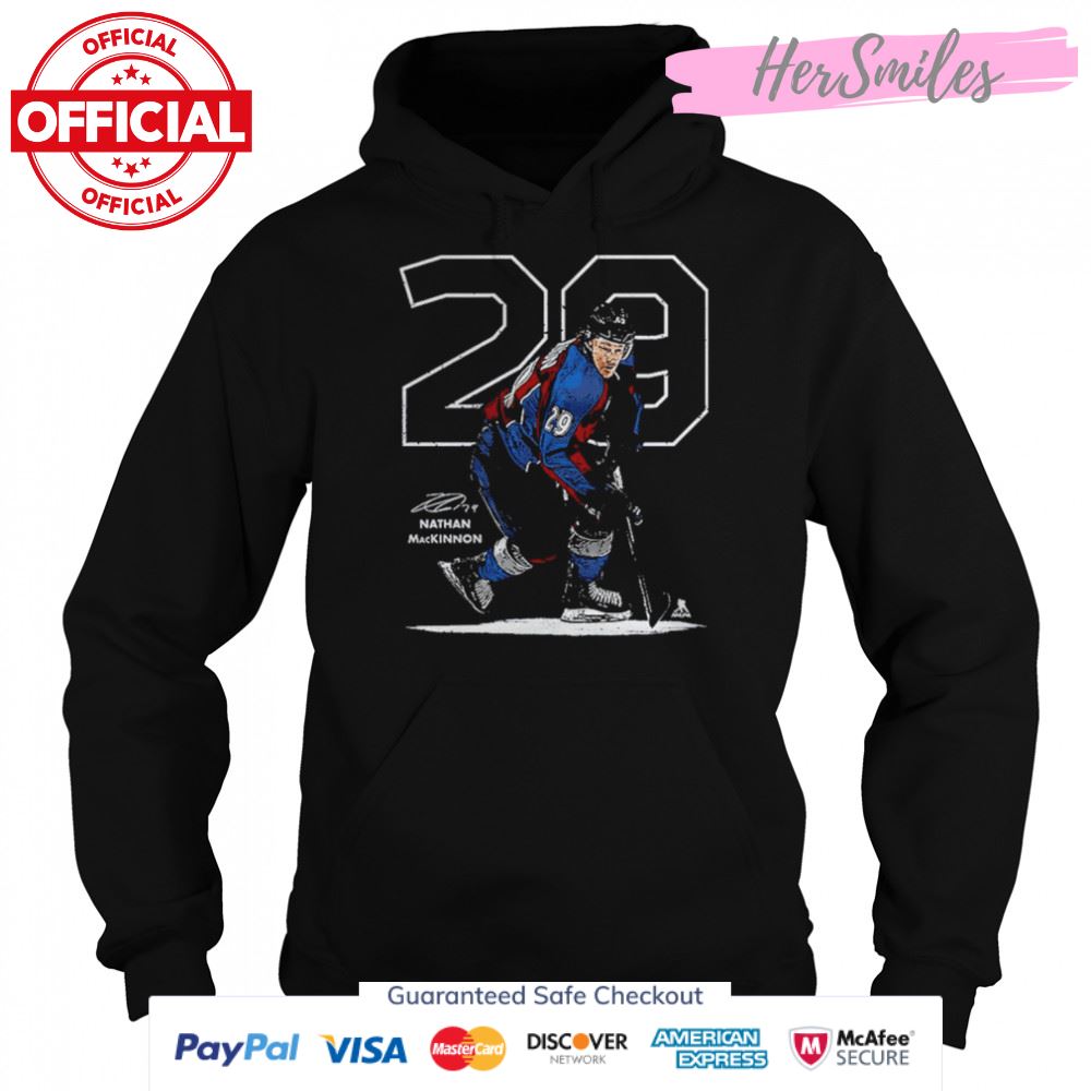 Nathan MacKinnon Number Colorado Avalanche Signature Shirt Nathan MacKinnon Number Colorado Avalanche Signature Shirt