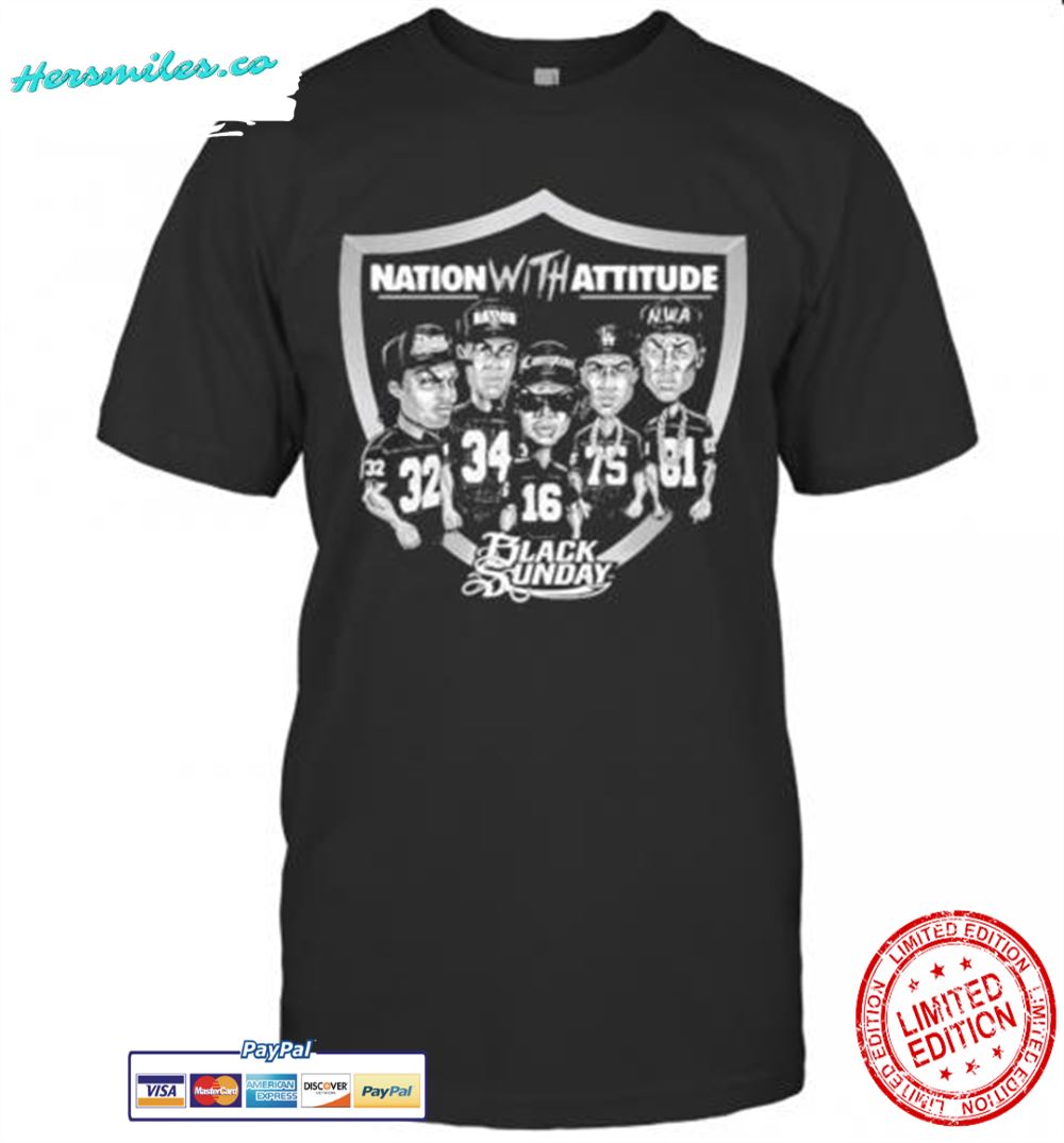 Nation With Attitude Black Sunday Las Vegas Raiders T-Shirt