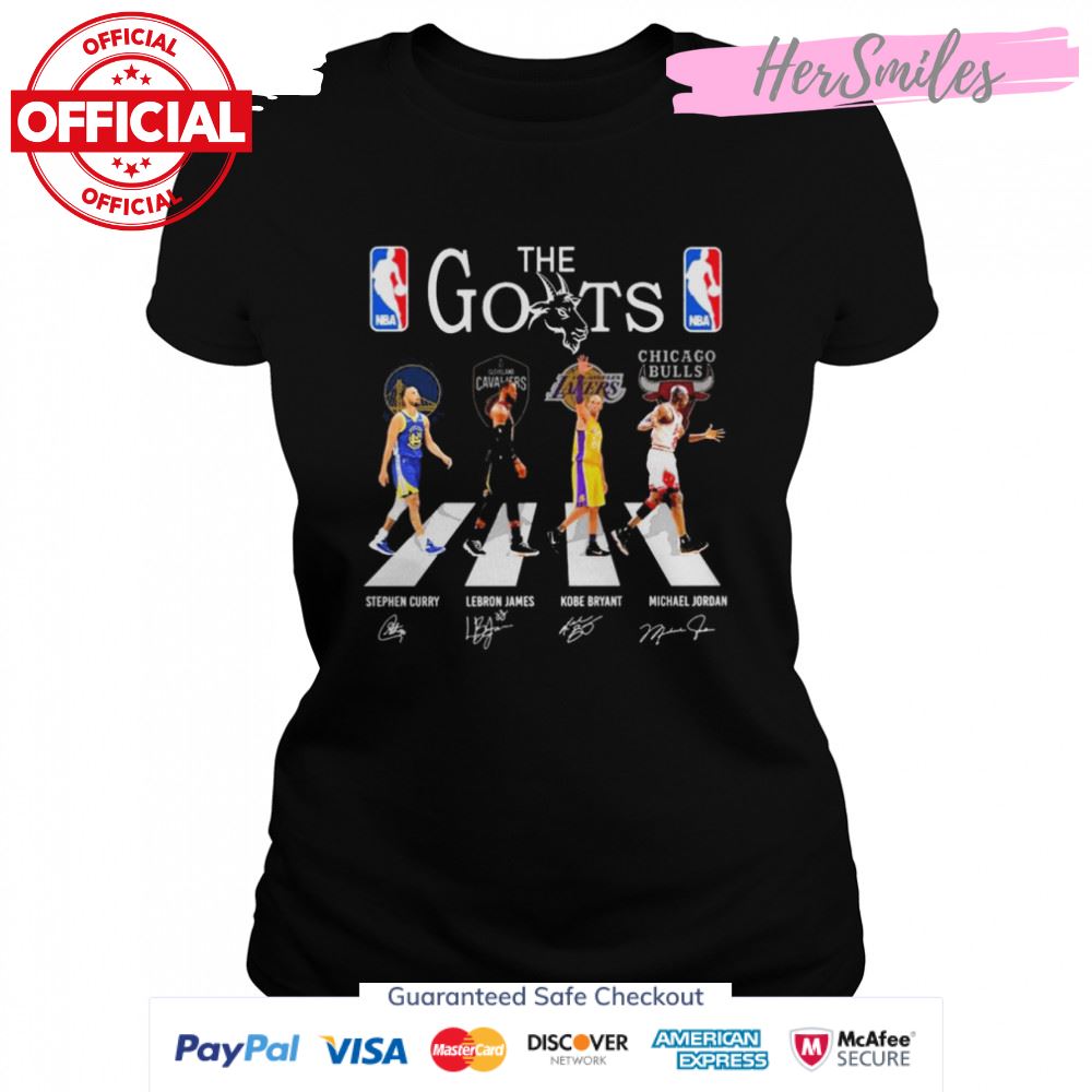 NBA The Goat Abbey Road Basketball Players Signatures Shirt