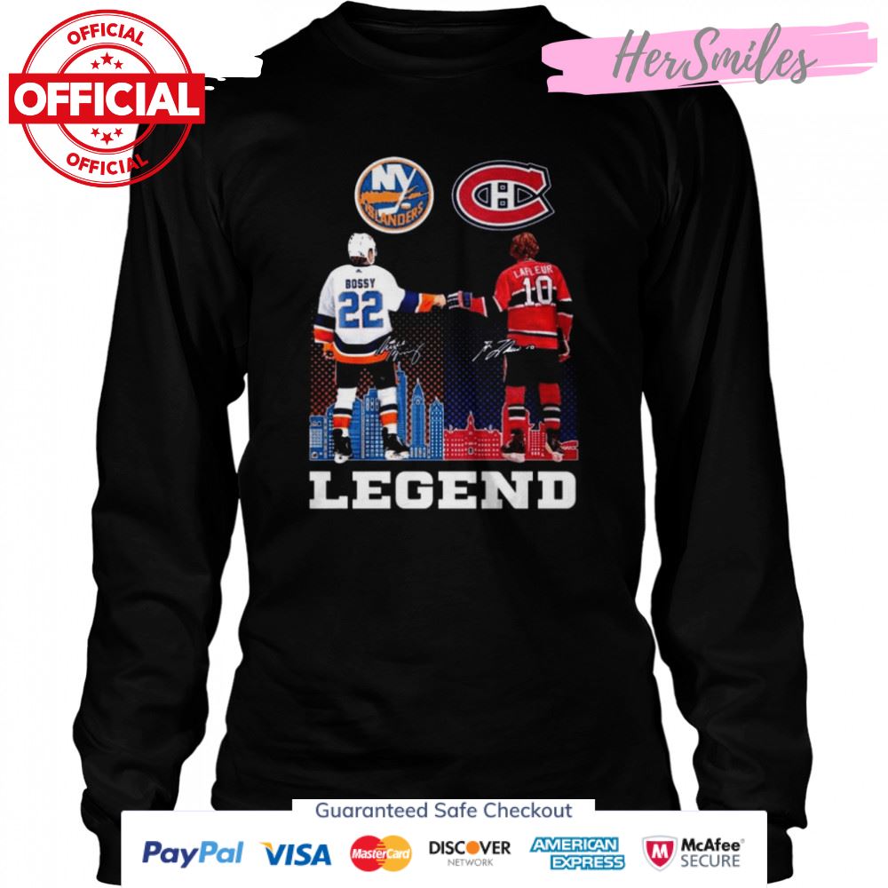 New York Islanders Bossy and Colorado Avalanche Lafleur legend signature shirt New York Islanders Bossy and Colorado Avalanche Lafleur legend signature shirt