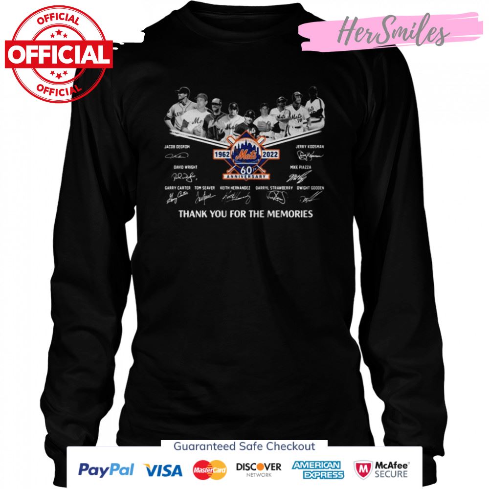 New York Mets 1962 2022 60th anniversary signatures thank you for the memories shirt New York Mets 1962 2022 60th anniversary signatures thank you for the memories shirt