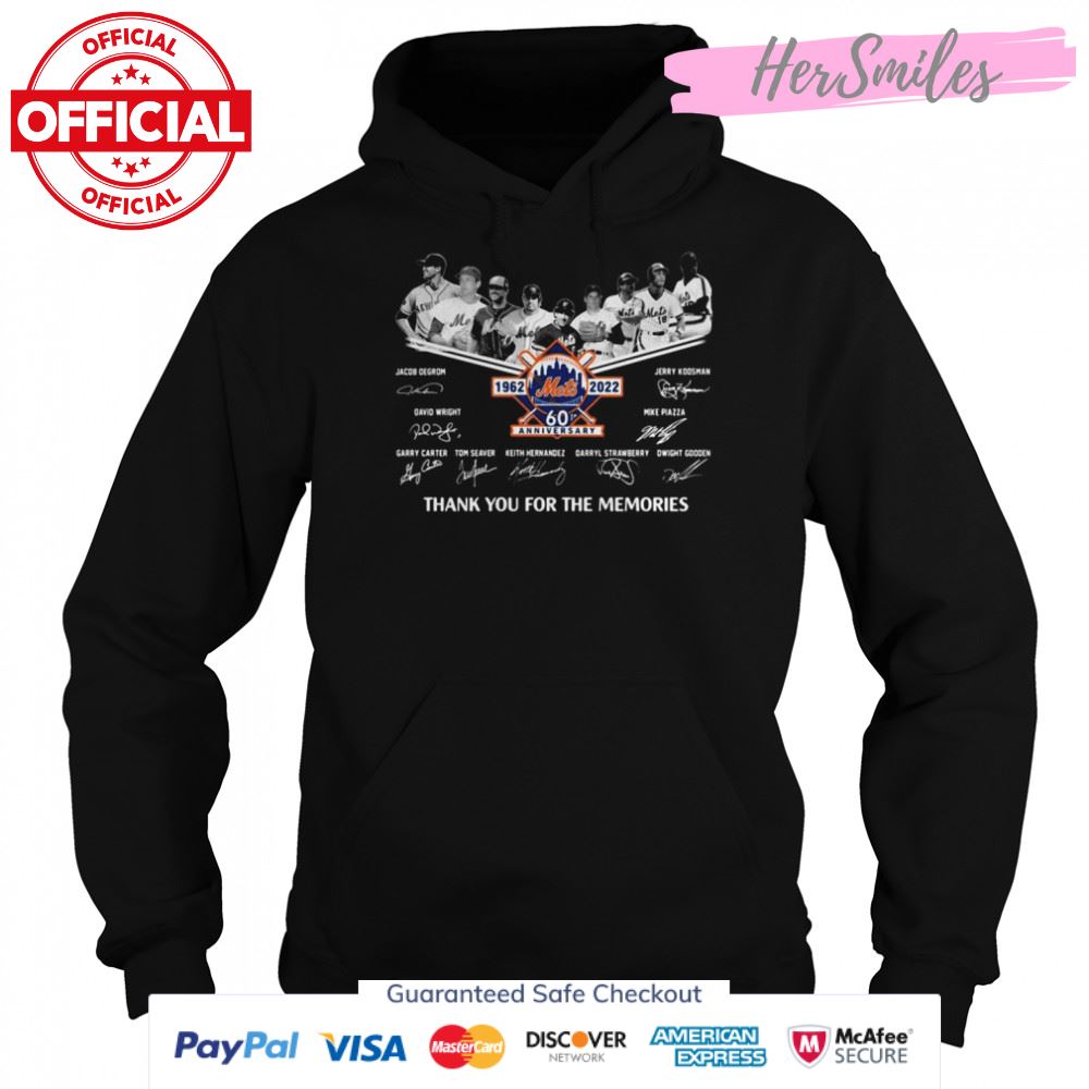 New York Mets 1962 2022 60th anniversary signatures thank you for the memories shirt New York Mets 1962 2022 60th anniversary signatures thank you for the memories shirt