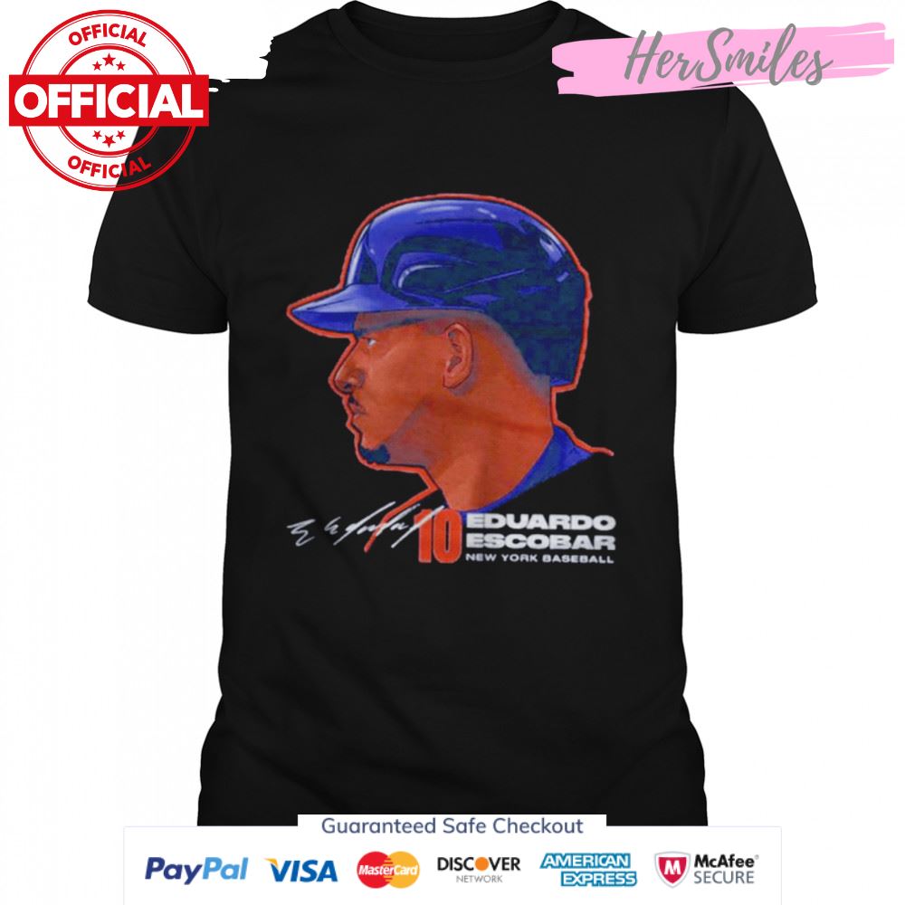 New York Mets Eduardo Escobar profile signature shirt