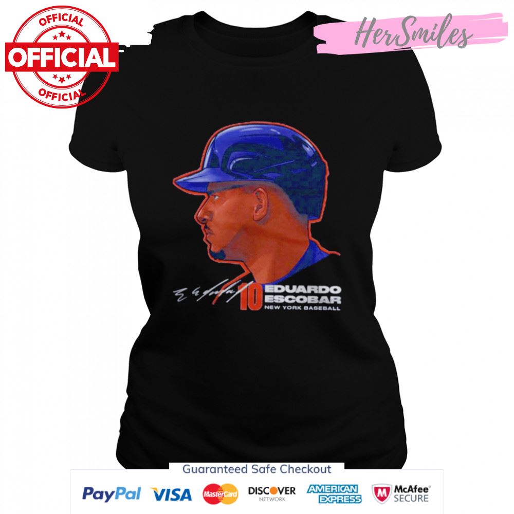 New York Mets Eduardo Escobar profile signature shirt