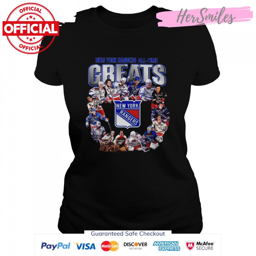 New York Rangers All-time Greats Team Signatures Shirt