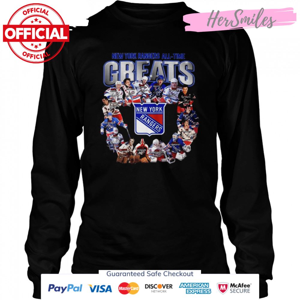 New York Rangers All-time Greats Team Signatures Shirt New York Rangers All-time Greats Team Signatures Shirt