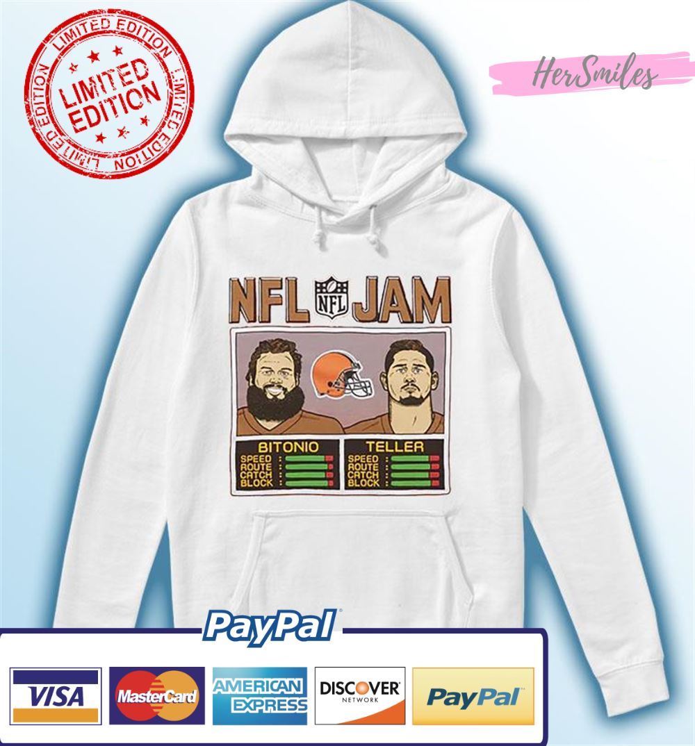 NFL Jam Cleveland Browns Bitonio And Teller Unisex T-Shirt