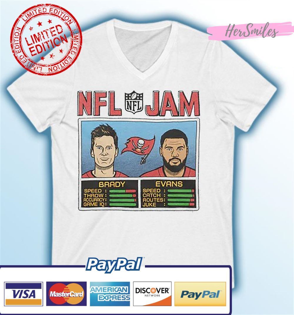 NFL Jam Tampa Bay Buccaneers Brady And Evans Unisex T-Shirt